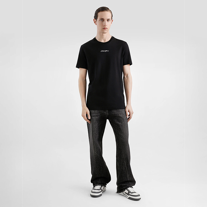 dolce & gabbana signature embroidery cotton t shirt